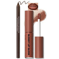 HOSAILY Nourishing Lip Gloss & Brown Lip Liner Set - Moisturizing High Shine Nude Glow Oil
