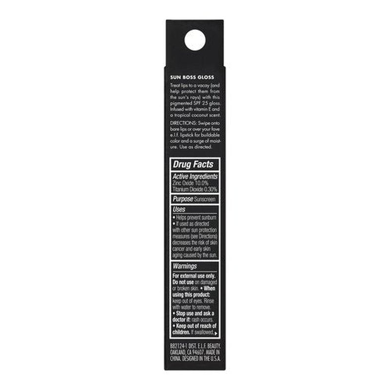 e.l.f. Sun Boss Gloss SPF 25, Pigmented Lip Gloss For A High-Shine Finish, Moisturizing & Conditioning Formula, Vegan & Cruelty-Free, It's Your Mauve