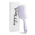 START MAKERS Hair Brush, Professional Vented Detangling Brush for Wet & Dry Curly Thick Straight Hair, Women Men Wide Paddle Brush Curved Detangler Hairbrush Lavender Purple