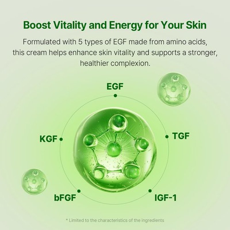 AVCA EGF Cica Repair Cream 100 mL (3.38 fl oz) – Fragrance-Free Moisturizer for Sensitive Skin with Centella & Aloe, Fast-Absorbing, Dermatologist-Tested, K-Beauty