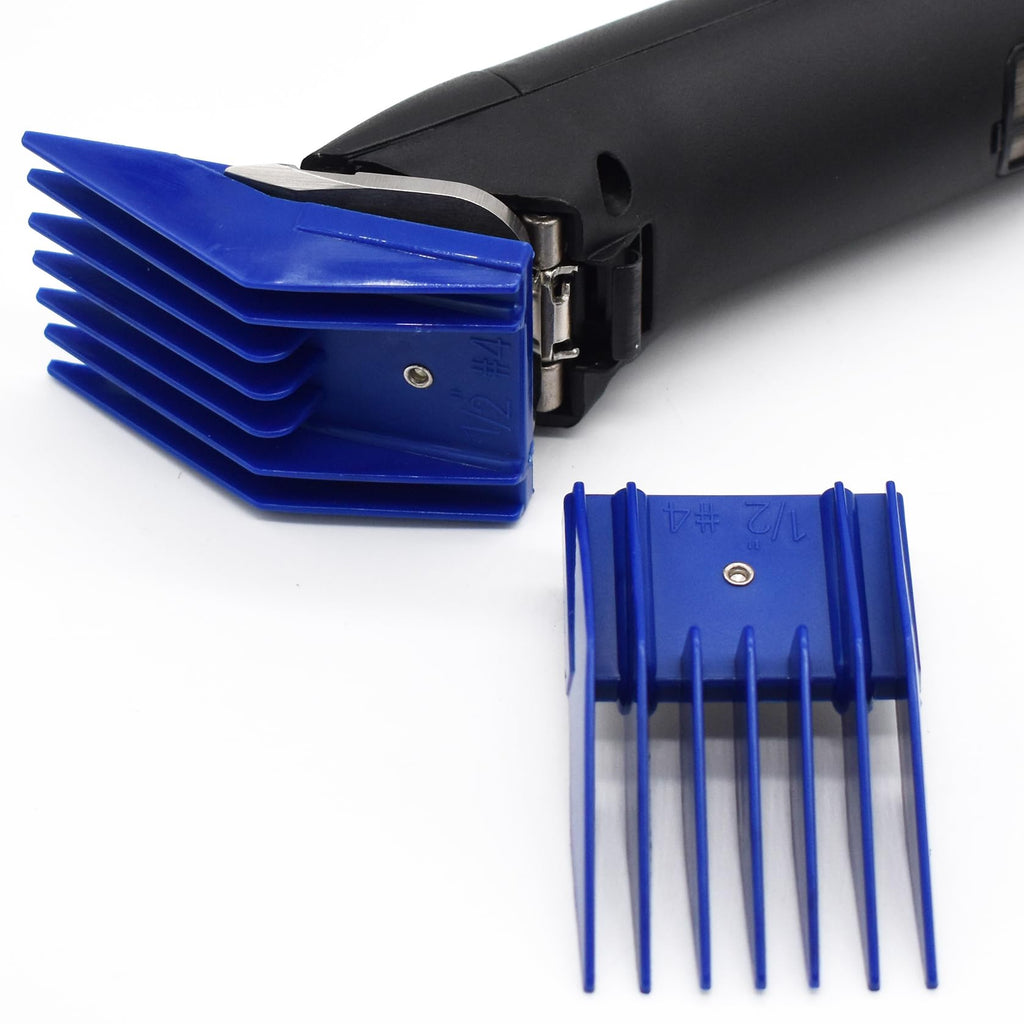 AIRERA Professional A5 Style Animal Hair Clipper Attachment Guard Guide Cutting Combs 76926-900, Compatible with Oster Classic 76 A5 Andis AG BG Wahl KM Pet Groomers (Navy, #4-1/2")