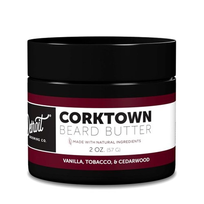 Detroit Grooming Co. Beard Butter - Softens & Hydrates with Safflower Oil & Shea Butter | Corktown Scent, 2oz