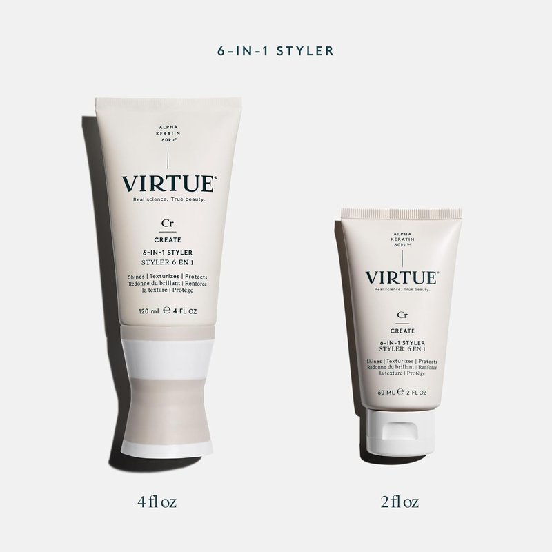 Virtue 6-in-1 Hair Styler | Heat Protection Styling Cream for All Hair Types, Color Safe