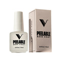 V Beauty Pure Peel Off Gel Base Coat - Peelable Base Coat, Easy Peel Off and Zero Soak-Off, Damage-Free Quick Manicure Change, Beginner and Professional Friendly, Fast Drying Nail Base - 0.5 Fl Oz