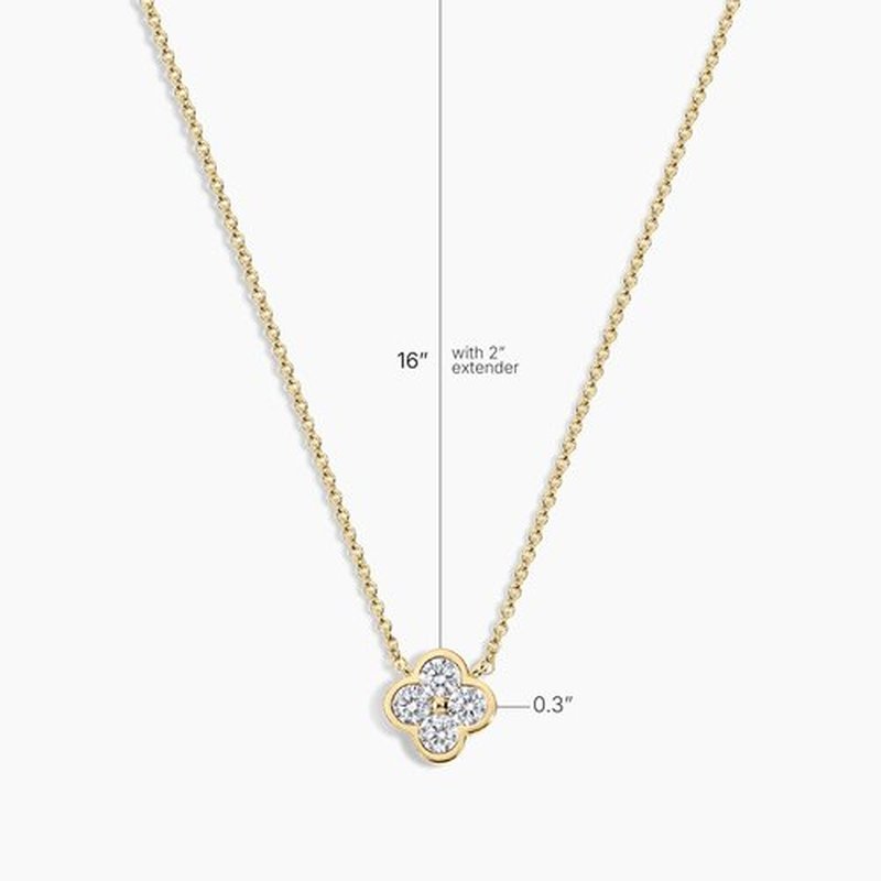 Electric Picks Camilla Clover Necklace - Elegant 14kt Gold Plated Layering Jewelry for Women