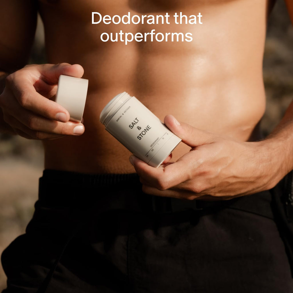 Salt & Stone Aluminum Free Deodorant | Extra Strength 48 Hour Protection for Women & Men | Made with Seaweed Extracts, Niacinamide & Prebiotics | Black Rose & Oud