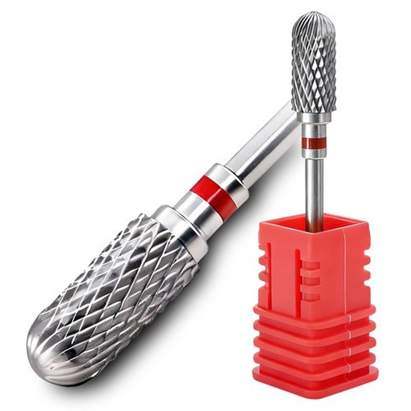 FATUXZ 3/32" Carbide Nail Drill Bits,Gel Polish Remover Drills Bit,Cuticle Clean Nail Drills Bit,Professional Nails Art Tools,Remover Drills Bit Art Supplies for Nail and Cuticle (Fine - F)