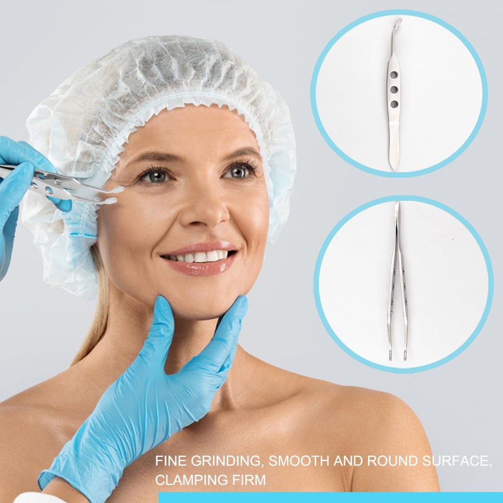 Expressor Forceps Stainless Steel Arita, Meibomian Gland Expressor Eyelid Massage Professional Face Care Craft Tools Forceps Eyelid Forceps for Dredge Gland Secretory Duct of Eyelid