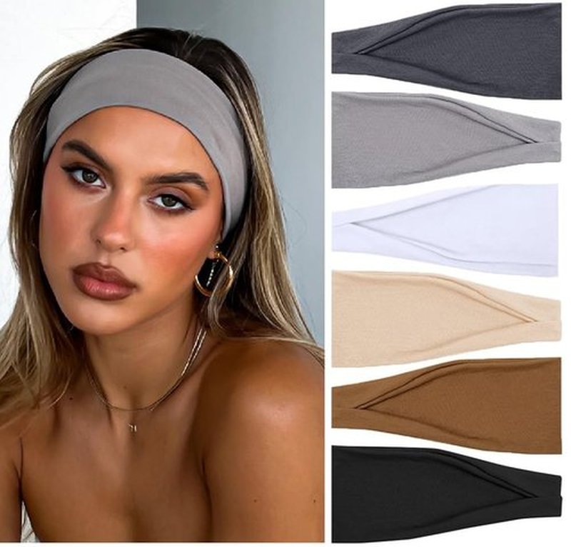 TERSE Headbands for Women Hair Bands for Women’s Hair Non Slip Women Thick Headband Stretchy Sweat Bands Headbands for Yoga Workout Every Day Basic Fashion Accessories