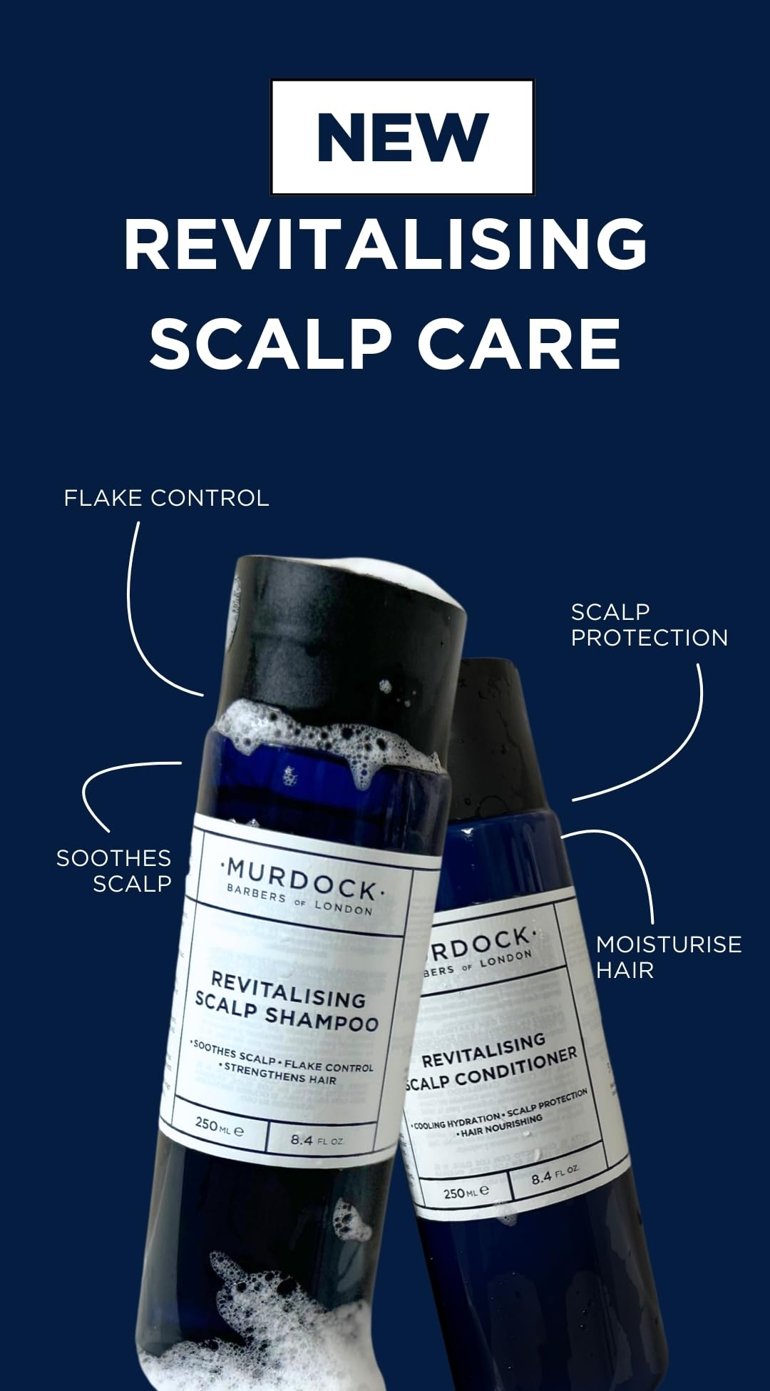 Murdock London Revitalising Scalp Conditioner | Scalp Protection, Hair Nourishing | Made in England | 250ml