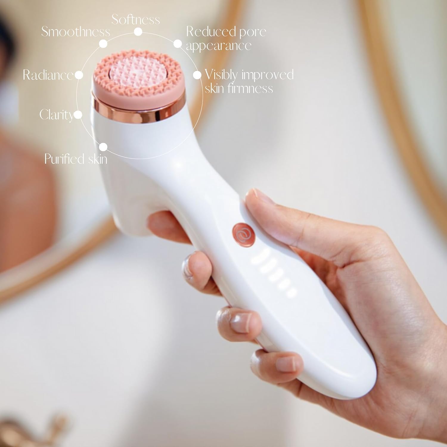 Nu Skin ageLOC LumiSpa iO System | Smart Skincare System, Facial Cleansing Device | Morning and Night Facial Cleansing Device | Daily Skin Care, Glowing Skin | Two-Minute Routine (Rose Gold)
