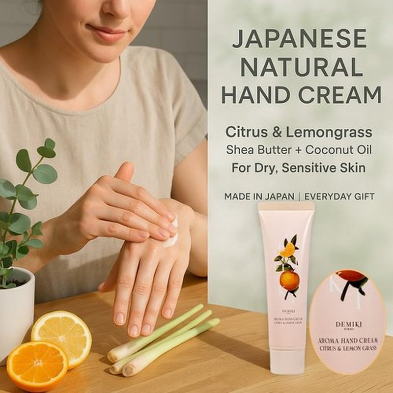 Demiki Shea Butter Hand Cream - Nourishing Moisturizer for Dry Hands | Travel Size 2pcs (50g Each)