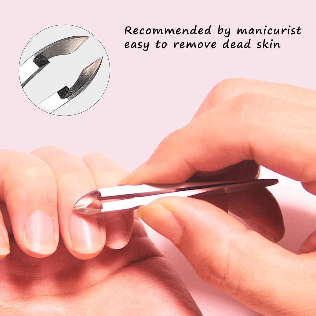 Mini Nail Cuticle Trimmer Kit Cuticle Nipper Cutter Nail Polish Pusher Cuticle Peeler Scraper Perfect for Hang nails - for Fingernails and Toenails(3 Packs)