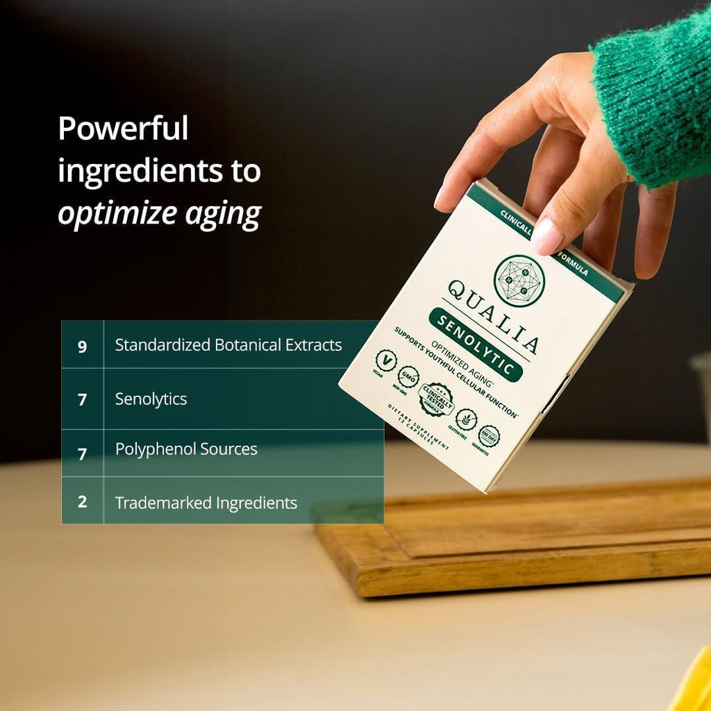 Qualia Senolytic – The Ultimate Formula for Enhanced Cell Repair and Rejuvenation. A Revolutionary Two-Day Aging & Longevity Support Regimen w. Fisetin, Quercetin, Piperlongumine, Senactiv®, Curcumin