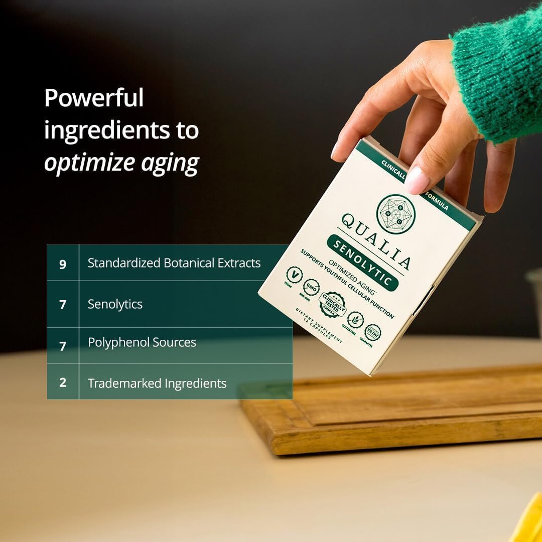 Qualia Senolytic – The Ultimate Formula for Enhanced Cell Repair and Rejuvenation. A Revolutionary Two-Day Aging & Longevity Support Regimen w. Fisetin, Quercetin, Piperlongumine, Senactiv®, Curcumin