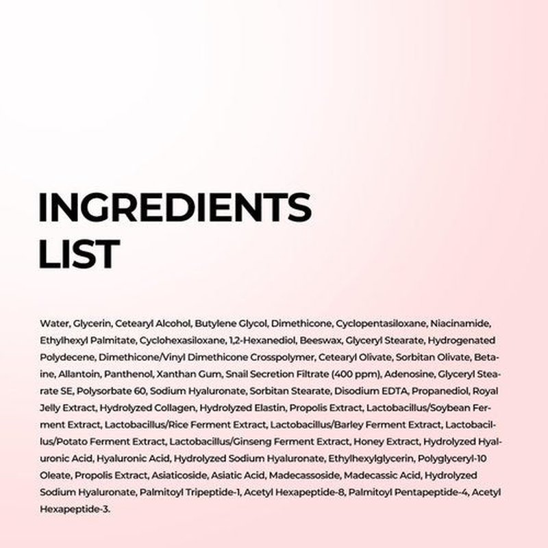Jaminkyung Pink Snail Cica Cream for Sensitive Skin | Soothing Korean Moisturizer with Peptides & HA for Redness Appearance | Lightweight Gel-Cream for Oily & Blemish-Prone Skin 1.69 fl oz