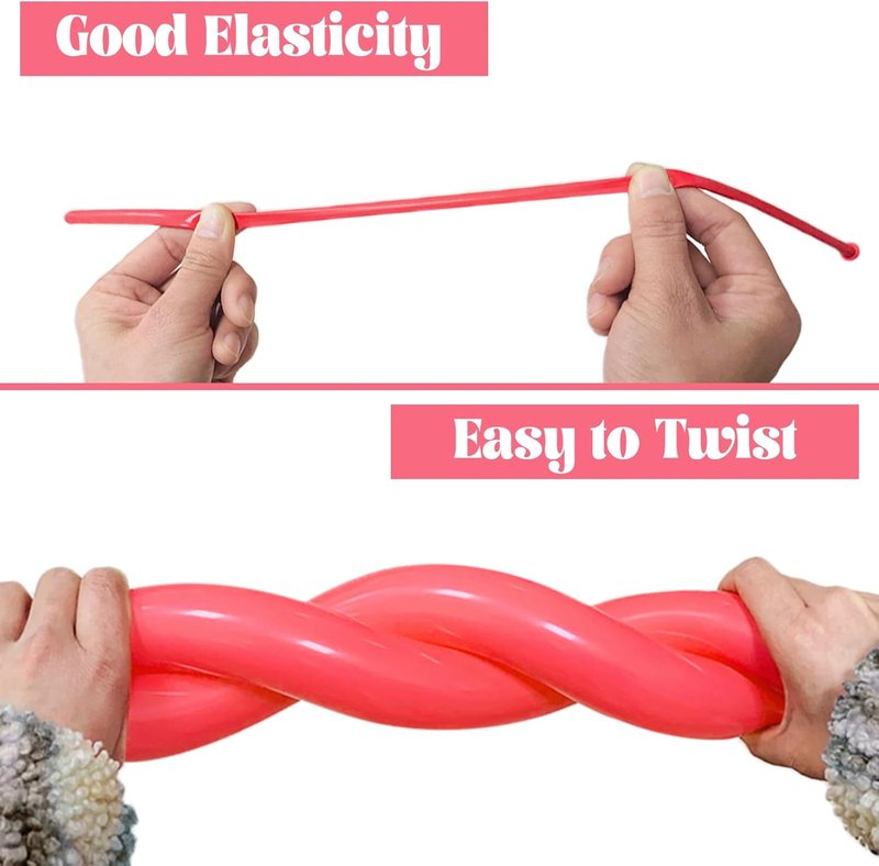 260 Pack Thickened Pastel Red Twisting Balloons | Ideal for Animal Models, Weddings & Parties