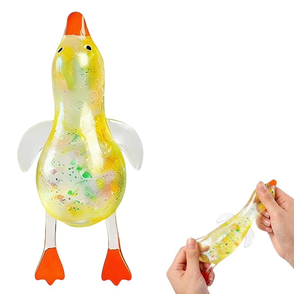 Cute Duck Squishy Sugar Stress Ball,Soft Duck Stress Relief Slow Rise Relaxing Sensory Fidget Toy for Anxiety Relief, Suitable for Adult use in Offices and Homes(Yellow)