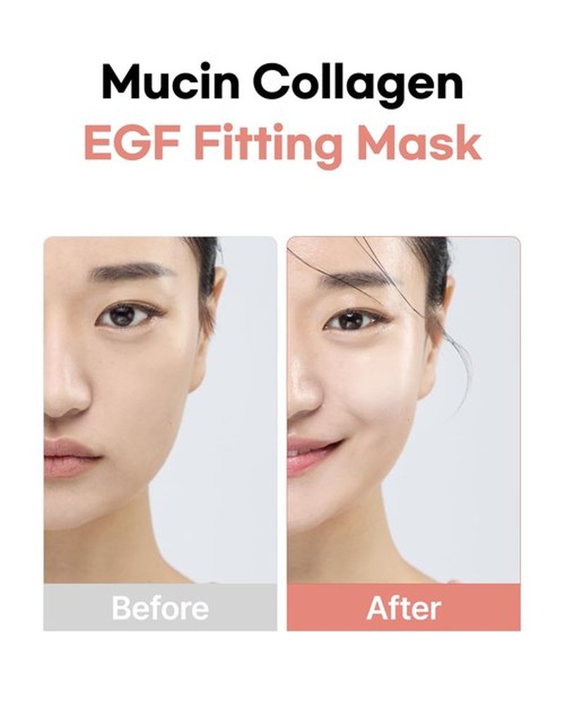 ClearDea Mucin Collagen Peptide Hydrogel Mask (Plant Mucin & 7-Collagen Complex) – Hydrating & Firming Facial Sheet, 5 Pack – Korean Skincare Glow Essentials