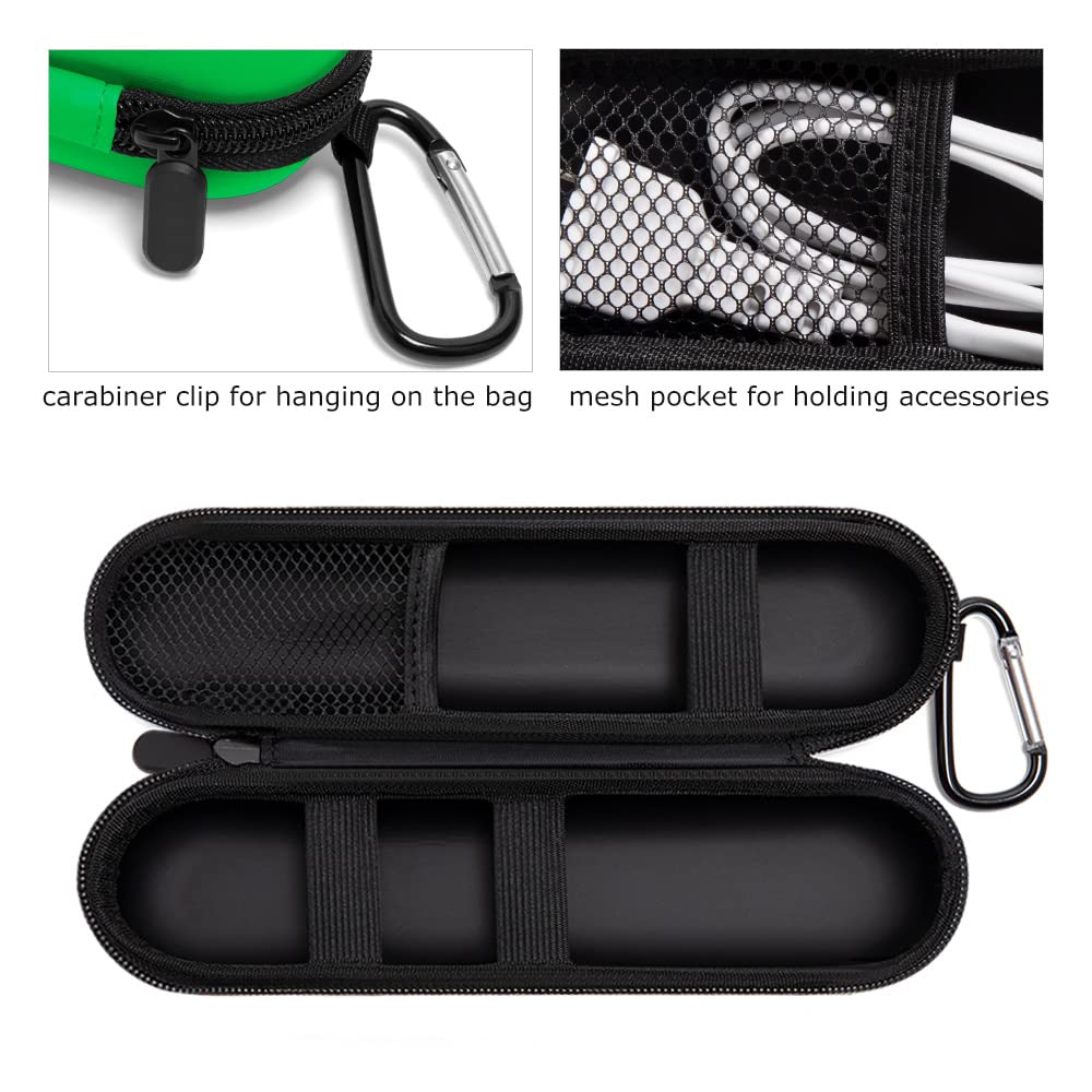 Nincha EVA Electric Toothbrush Case - Durable Hard Shell Travel Case with Mesh Pocket - Fits Most Powered Toothbrush Products (Green)