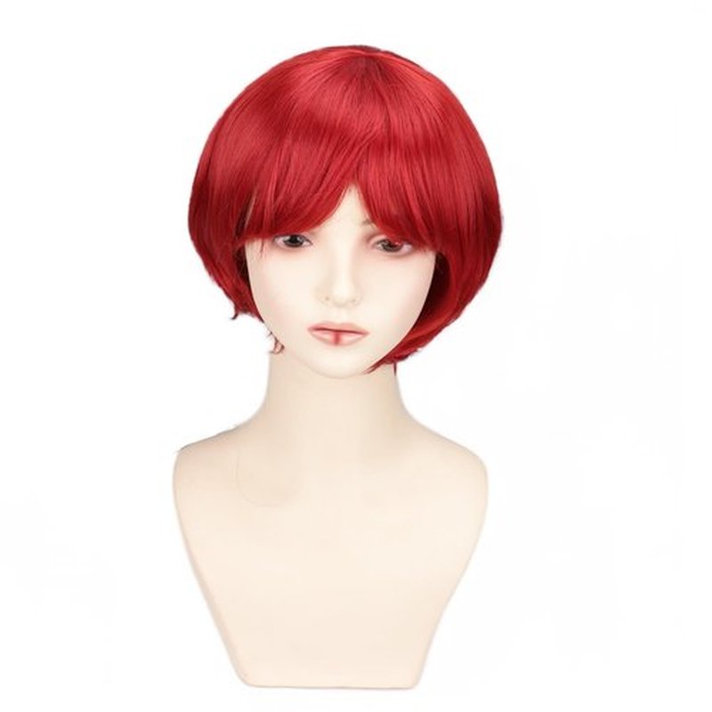 BEAUTY FLAG Red Wig Red Lolita Long Curly Cosplay Wig 2 Clip on Ponytail Wig With Wig Cap for Costume Party Halloween