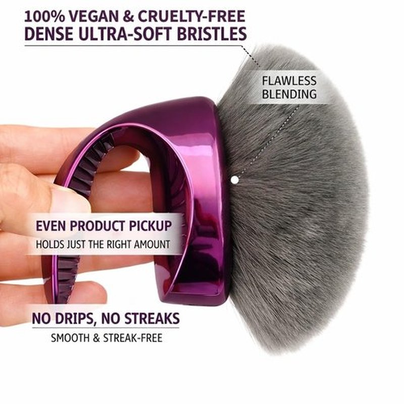 Diryi Blend & Blur Self Tanning Brush Extra Large Kabuki Body Brush for Self Tanner High-Density Body Makeup Brush Flawless Legs Makeup & Bronzer Self Tan Applicator for Liquid, Cream & Powder