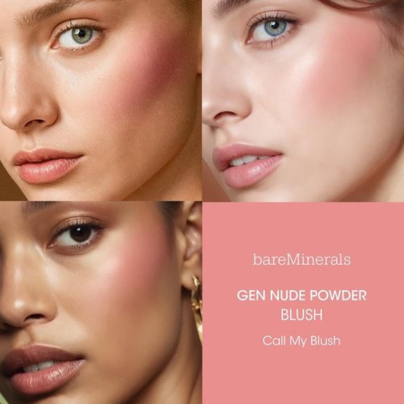 bareMinerals Gen Nude Powder Blush - Mineral-Based, Talc-Free, All-Day Wear, Buildable Matte Finish