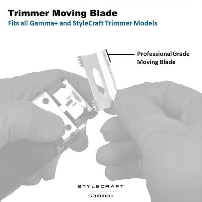 GAMMA+ Replacement Fixed Classic X-Pro Blade Stainless Steel with Black Diamond Carbon DLC The One Cutting Trimmer Blade Set