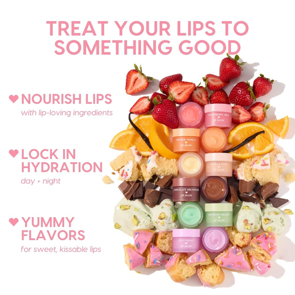 ColourPop Fresh Kiss Lip Mask - Leave-On Lip Moisturizer & Overnight Treatment - Replenishes Dry Lips with Shea Butter & Vitamin E - Vanilla Cake (0.28 oz)