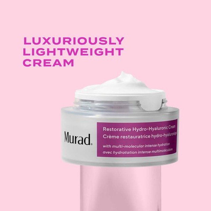 Murad Restorative Hydro-Hyaluronic Face Cream - Moisture-Boosting Formula with Hyaluronic Acid & Shea Butter - 1.7 Fl Oz
