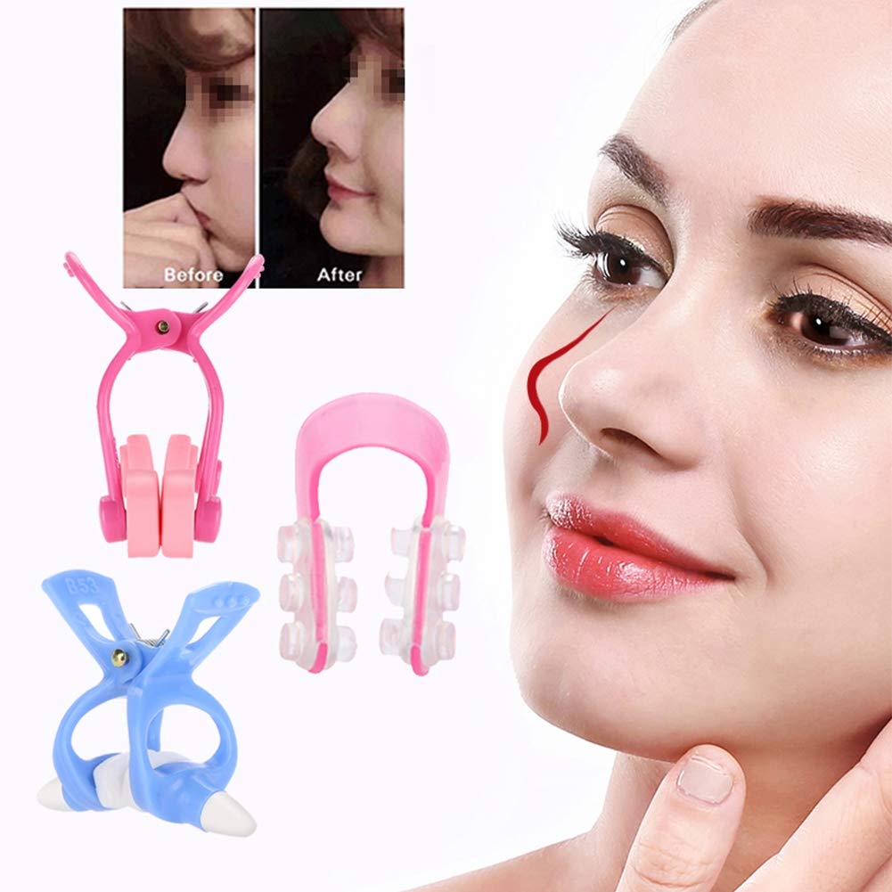 Sonew 3Pcs Nose Shaper Clip, Soft Silicone Nose Lifter for Wide Noses, Unisex