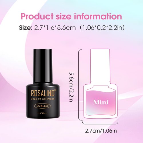 ROSALIND 30PCS Gel Nail Polish Set, 26 Classic Colors Gel Polish kit with Base Coat Glossy Matte and Glitter Top Coat Gel Nails Set All Seasons Collection Gift for Women