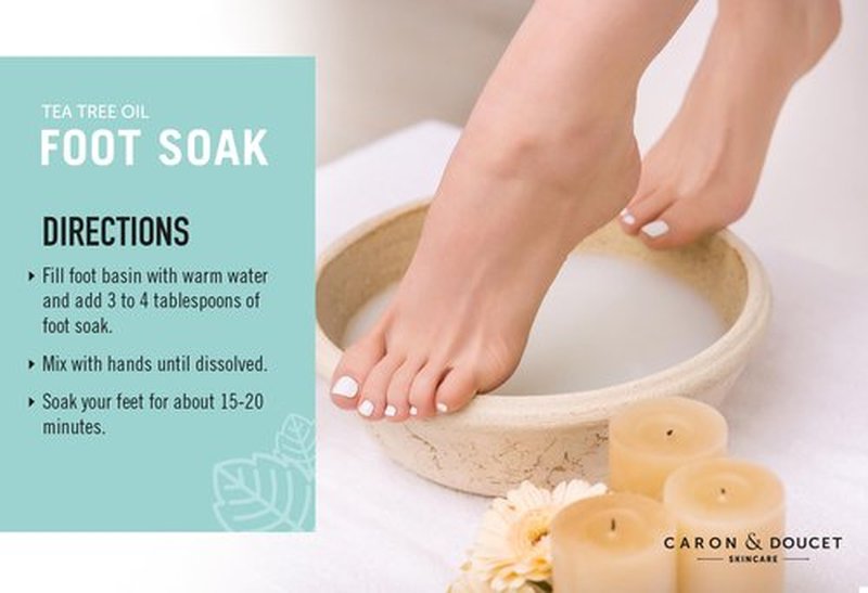 CARON & DOUCET Tea Tree Oil Foot Soak with Epsom Salt and Dead Sea Salt - Natural - Soothes Sore & Tired Feet, Helps Reduce Foot Odor Scent, Softens Calluses - 1lb