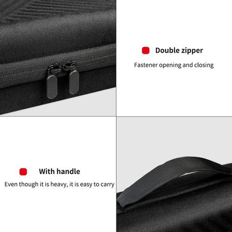 Janebert Hard Travel Case for Hair Clippers, Hair Cutting Barber Supplies Holder, Trimmer Organizer Storage Bag for Ufree/Hatteker/Oneisal/Wahl 5Star/Andis Men Razor Guard Grooming Kits (Black)