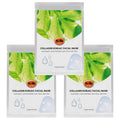 Yu-Be Facial Mask: Skin Firming Collagen | Plant-Based Konjac Sheet Mask Moisturizes, Softens, Nourishes, & Firms Mature Skin | Improves Tone & Texture | Home Spa Masks (3 sheets)