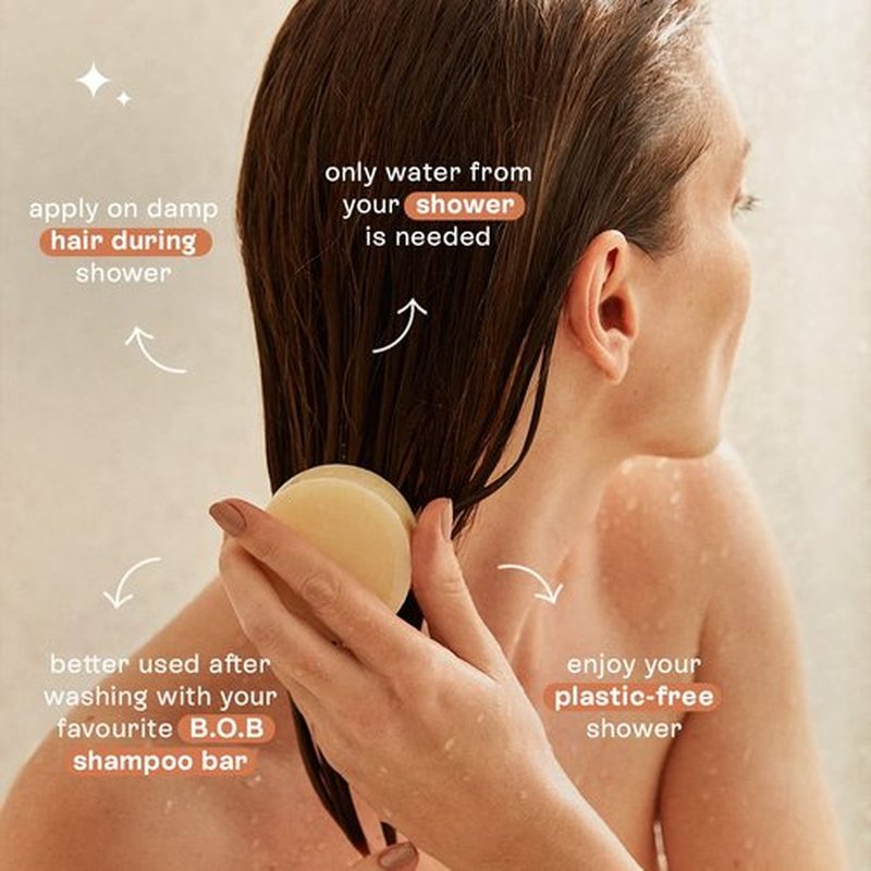 B.O.B Bars Over Bottles Moisturizing Conditioner Bar - 6.7oz | Vegan, Sulfate-Free, Eco-Friendly Hair Care