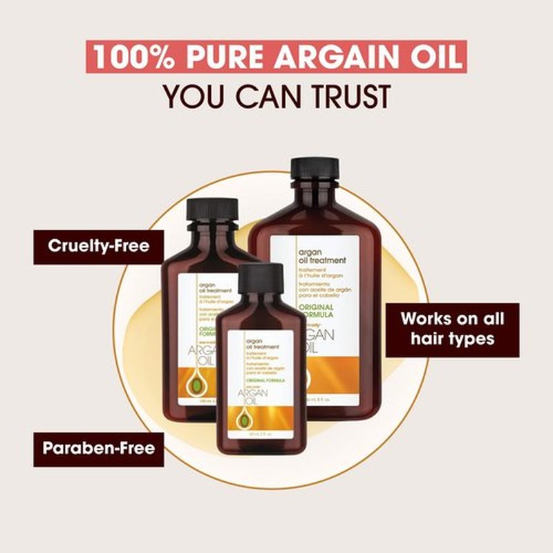 One 'N Only Argan Oil Hair Treatment - Lightweight Hydrating Oil for Natural Hair, Wigs & Extensions | Shine & Frizz Control (8 oz, 2pk)