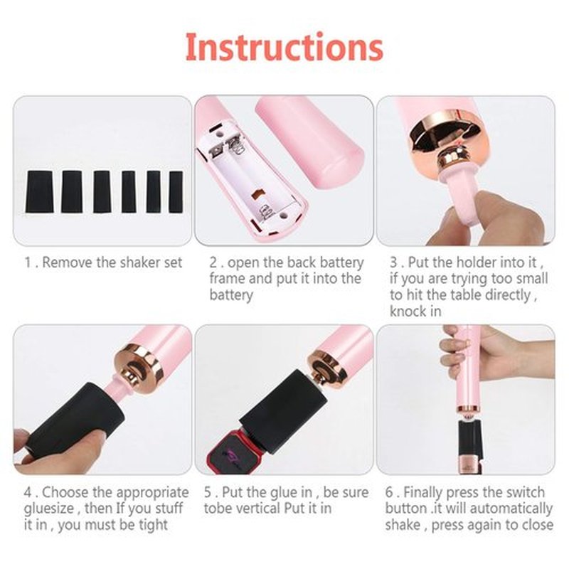 Eenten Portable Electric Eyelash Glue Shaker for Lash Extensions (Battery Powered)