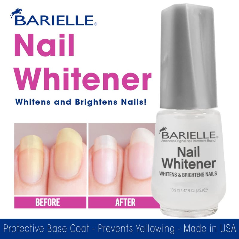 Barielle Nail Whitener - Brightening Treatment for Yellow or Dull Nails | 0.47 oz (Pack of 2)