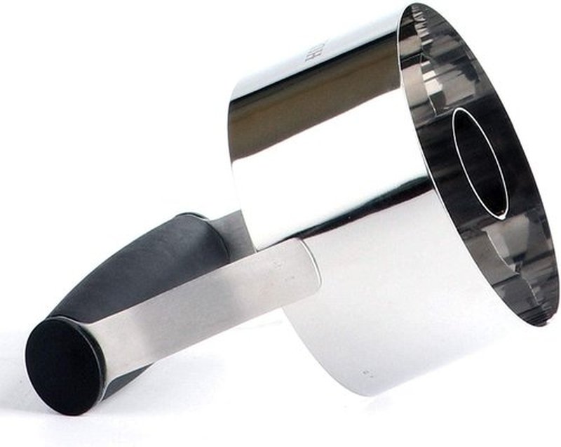 HULISEN Donut Cutter - 3.5 Inch Stainless Steel Doughnut & Biscuit Cutter with Soft Grip Handle