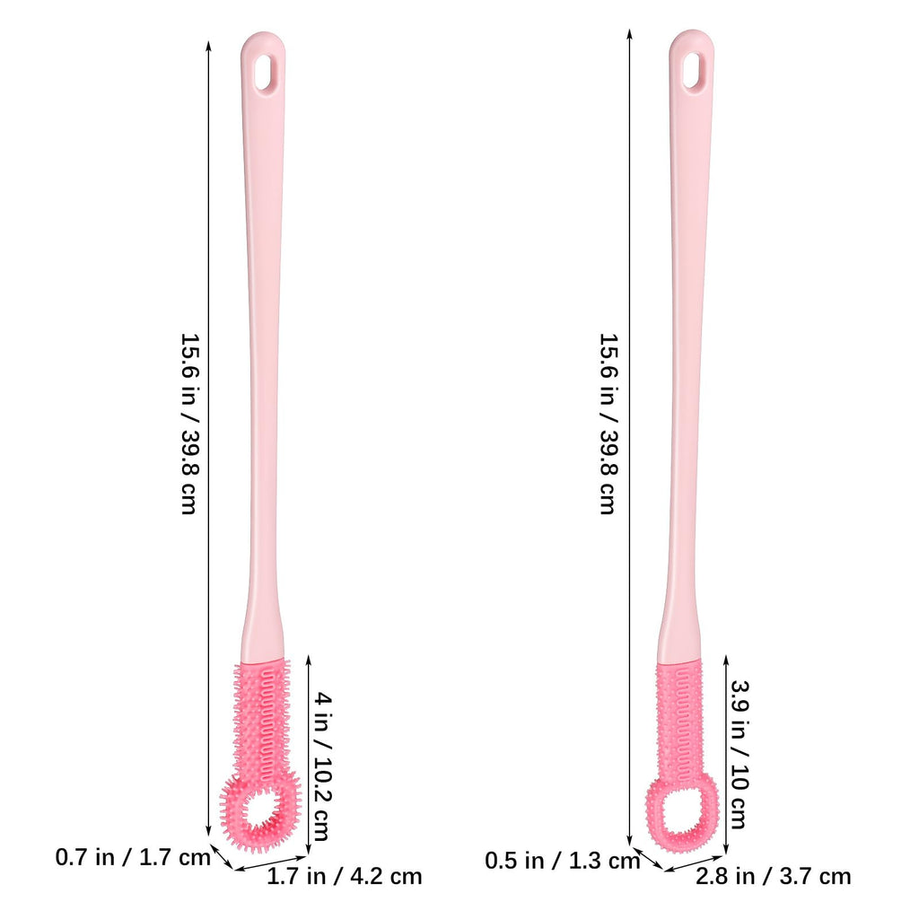 Didiseaon 4pcs Toe Gap Cleaning Brush, Foot Brush for Shower with Long Handle Soft Bristles Foot Scrubber Set for Home Feet Cleaning