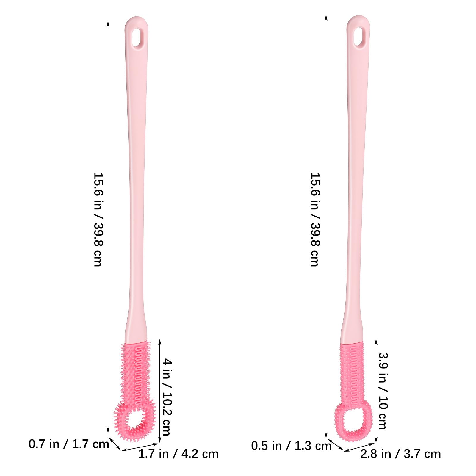 Didiseaon 4pcs Toe Gap Cleaning Brush, Foot Brush for Shower with Long Handle Soft Bristles Foot Scrubber Set for Home Feet Cleaning