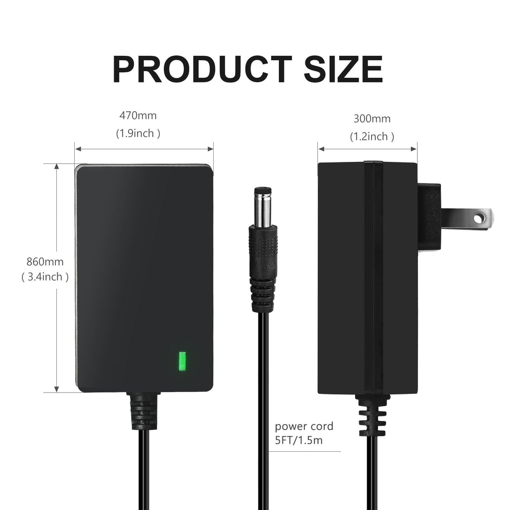 Jump Starter 19v Charger for Booster PAC ES5000 Charger Cord Compatible with Booster PAC ES2500 ES5500 ES5000 ES2500C ES6000 ESA217 J900 ESA22 J900 Jump Starter Power Cord