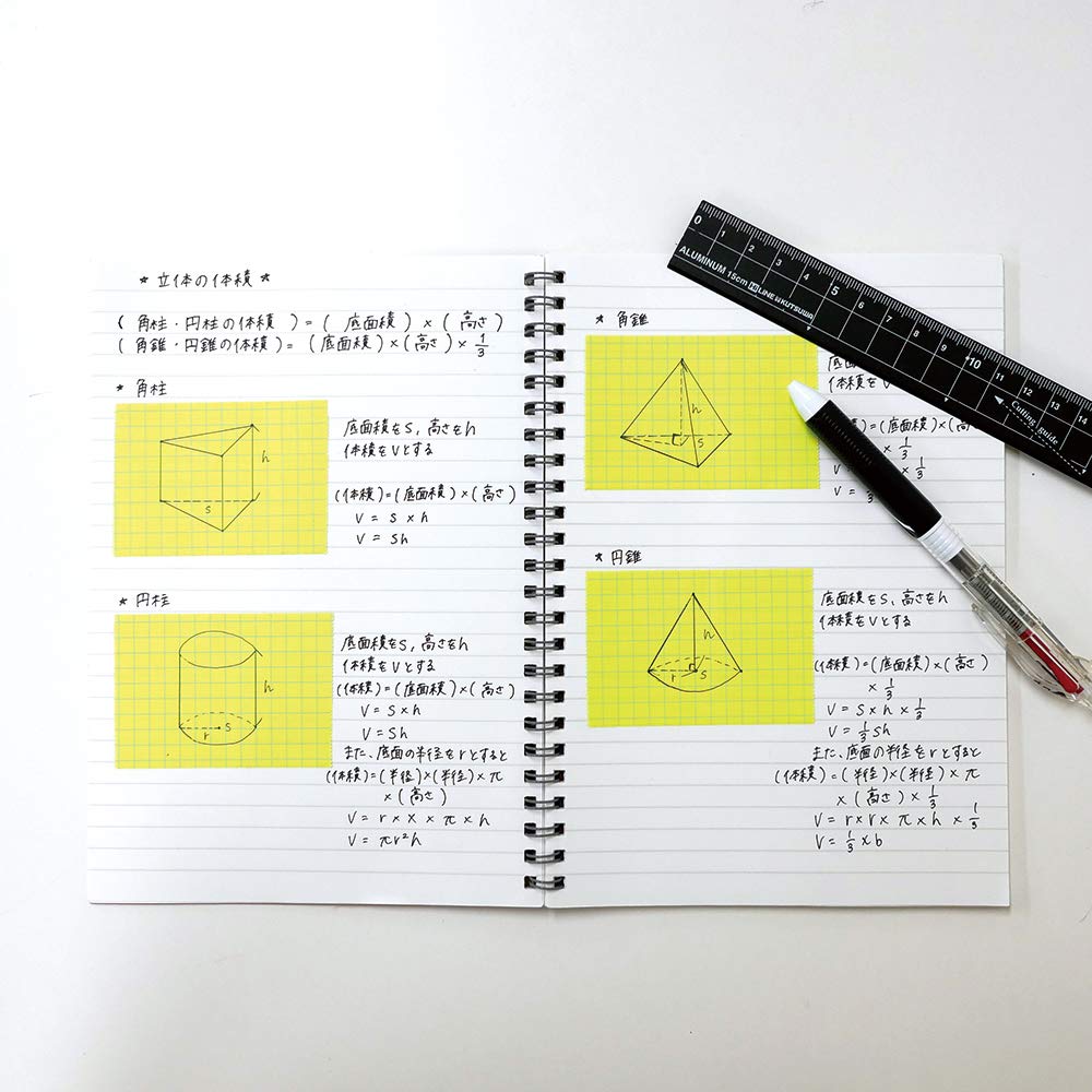 Yamato Memoc Roll Tape, Self-Stick Memo Paper Tape, with Tape Dispenser, 50mm x 10m, 5mm Squared, Yellow, 1 ea. (NRK-50CH-LH)