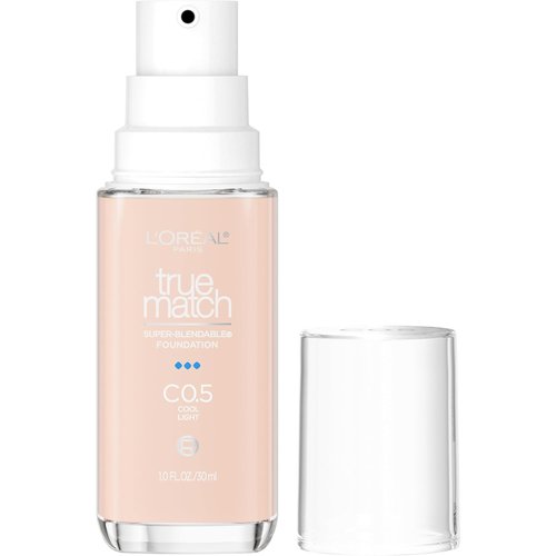 L'Oreal Paris True Match Foundation - Super-Blendable Liquid Makeup, Light C0.5, 1 Fl Oz