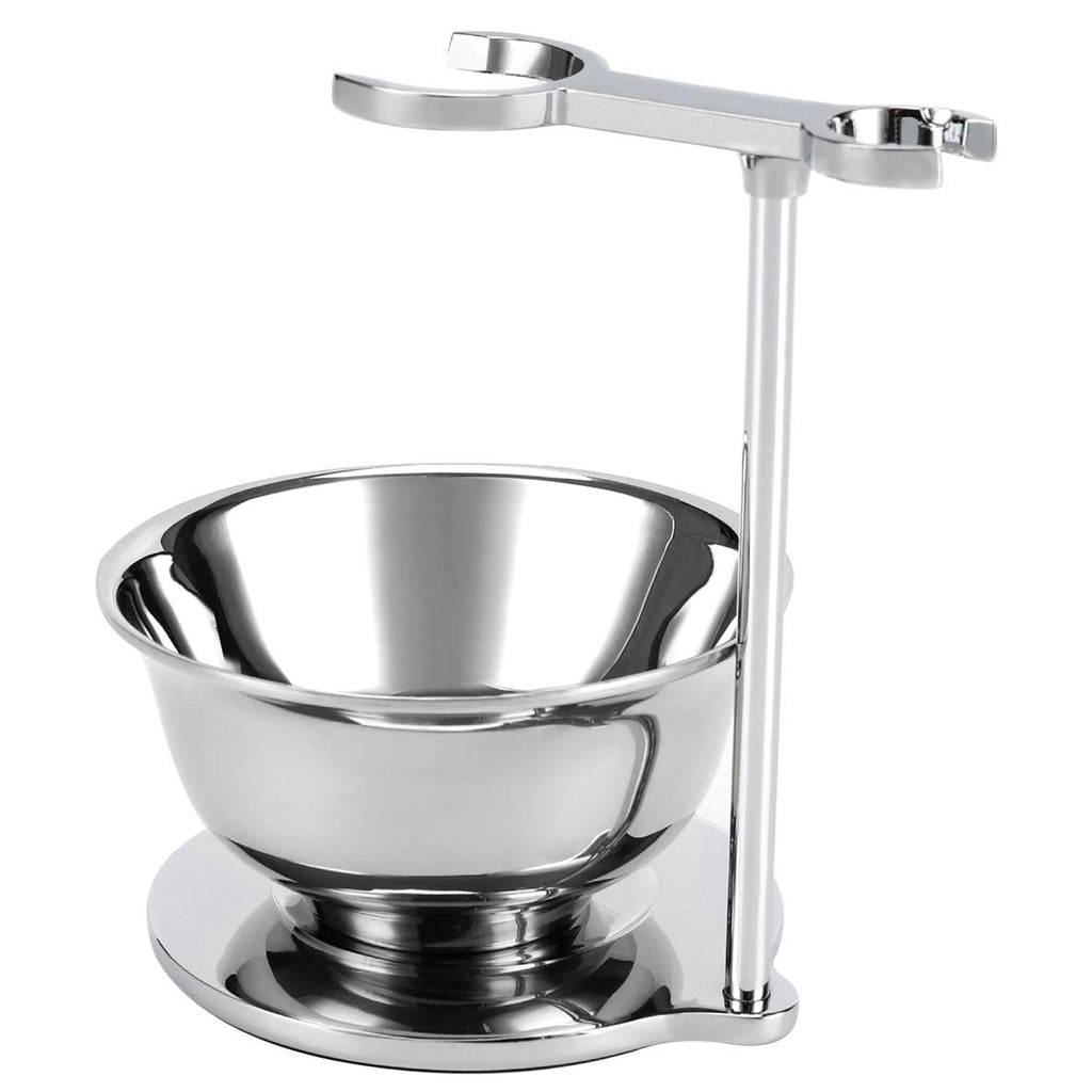 SANWA Deluxe Shaving Kit for Men,Stainless Steel Shaving Razor&Brush Stand Holder Soap Bowl Shave Brush Kit,Compatible with Manual & Gillette Razors - Organized Storage