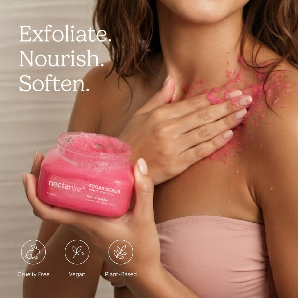 Sugar Scrub, Watermelon Body Scrub, Exfoliating Bump Eraser Scrub, Pre-Shave Leg Scrub, Butt Exfoliator Scrub, Bikini Hair Scrub, Natural and Vegan Body Skin Care for Women, 8 oz (Watermelon)