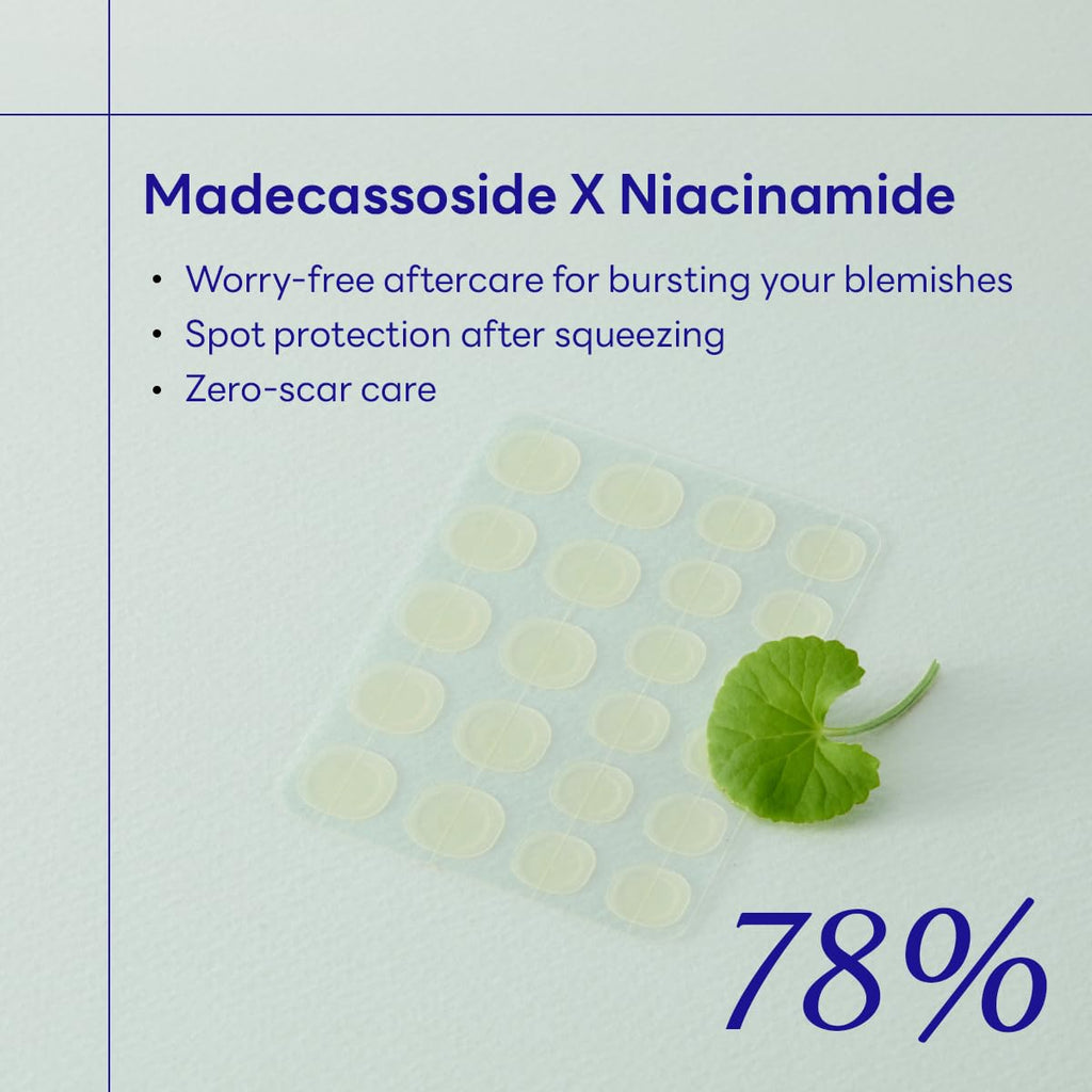 MEDIHEAL Derma Clear Madecassoside Blemish Spot Patch (132 Counts) - Acne Spot Protection, Spot Fast Healing with Madecassoside & Niacinamide