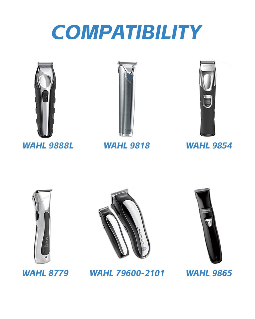 Superer 2.52W AC Charger Fit for Wahl Trimmer 9818L 9888L 9918D WNT-8 WNT-9 9864 9876 9766 8779 5622 5623 79608 97581 Hair Beard Shaver Power Supply Adapter Cord