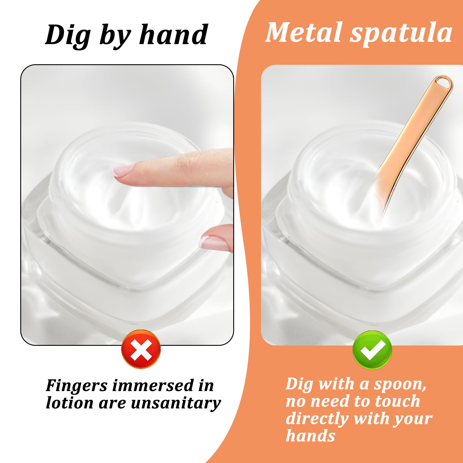 FdcZeyxior 6 PCS Metal Makeup Spatula Tool, Mini Reusable Skin Care Spoon Multi-functional Facial Applicator Tool Beauty Scoop for Face Mask Eye Cream Lotions Moisturizers Essences Beauty Accessories